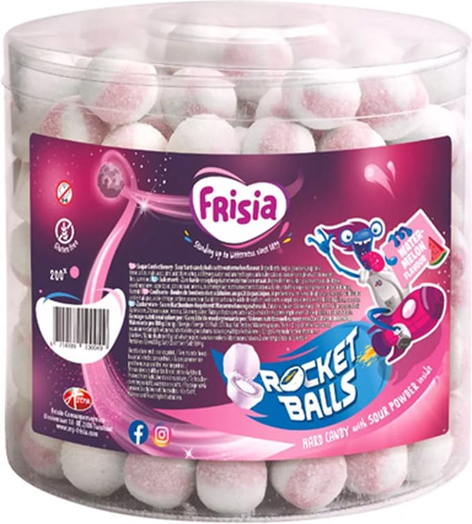 Frisia - Rocket Balls Watermeloen - 200 stuks