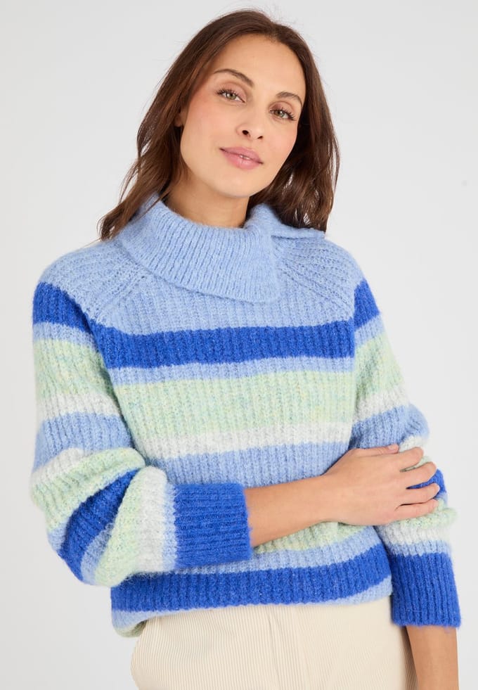 Damart - Thermolactyl harige trui - Dames - Blauw - M