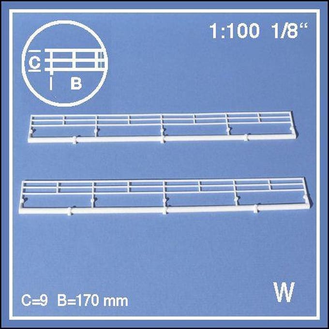 Schulcz Maquettebouw Balustrades 1:100 wit 2st