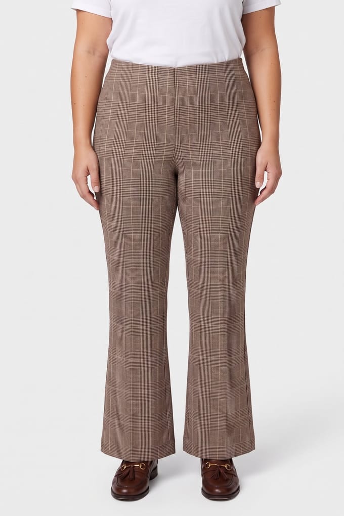 ARKET Epok Check Trousers Brown Taglia: 40 | Pantaloni da completo Outlet | Donna | Marrone