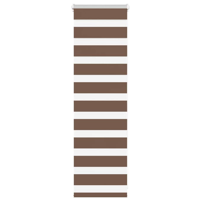 vidaXL - Zebra - rolgordijn - 50x100 - cm - stofbreedte - 45,9cm - polyester - bruin
