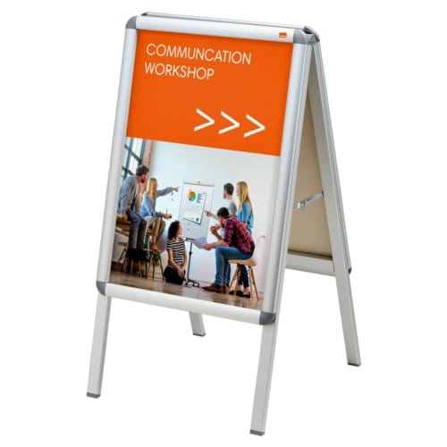 Nobo Essence A2 Stoepbord/Reclamebord met Clicklijst - Wit