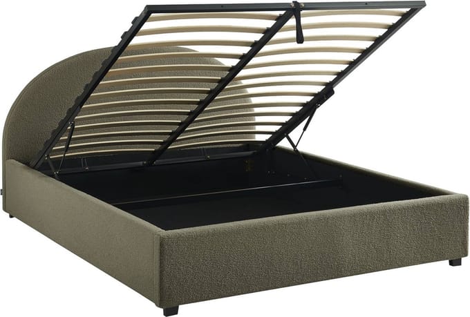 sweeek - Bed met lattenbodem en hoofdeinde, b216,5 x d174 x h102cm