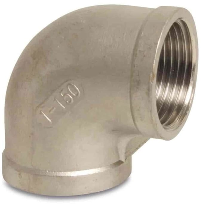 Draadfitting RVS Hoek 90° 1" IG