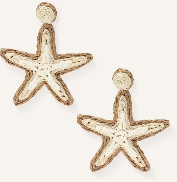Notre-V Earring Sea Star Sieraden Dames - Beige - Maat ONESIZE