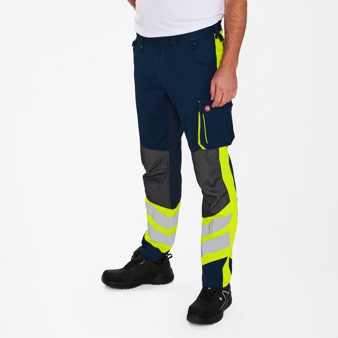 Engel Cargo werkbroek 2870-217 - Blue Ink / Hi-vis Yellow - 110