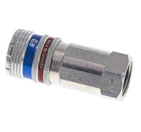 Staal/Messing DN 10.4 Safety Luchtkoppeling Snelkoppeling G 1/2 inch Binnendraad - CLS10-F-SB-SE-C-012