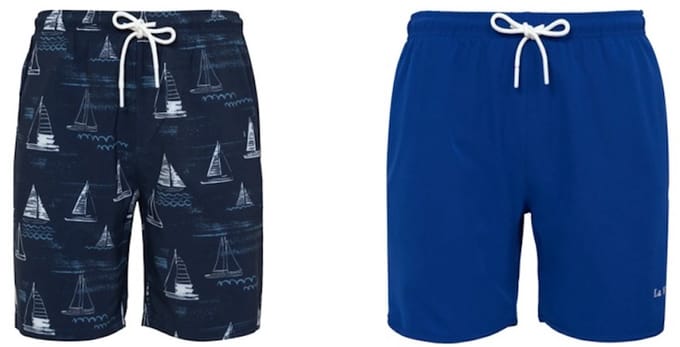 Set van 2 zwembroek La V boten /Blauw 116-122