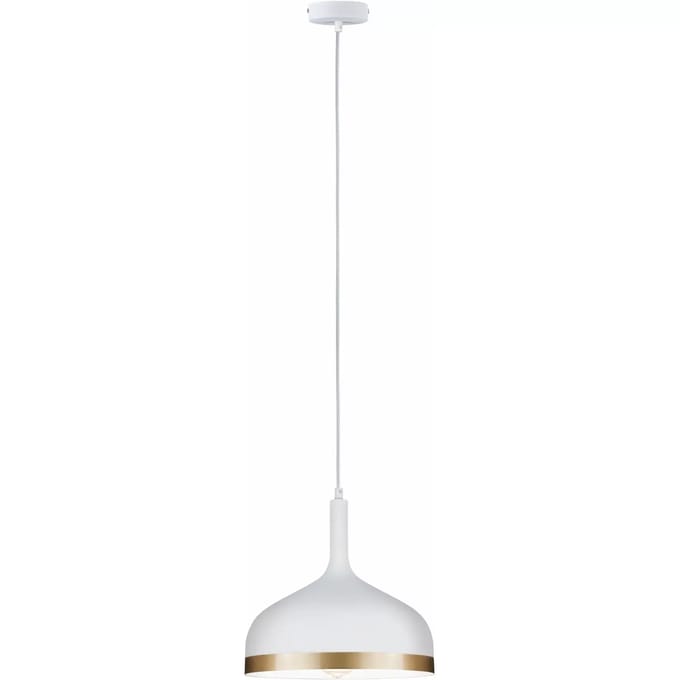 Hanglamp Embla E27 max. 20W Wit mat, Goud dimbaar Metaal