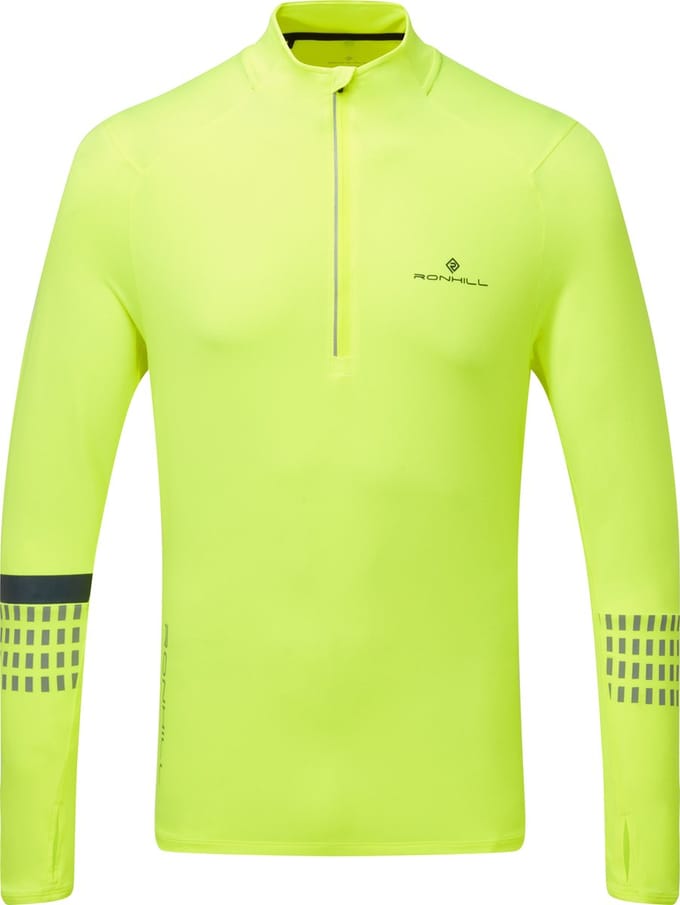 Ronhill Men's Tech Afterhours 1/2 Zip Tee Fluo Yellow XL