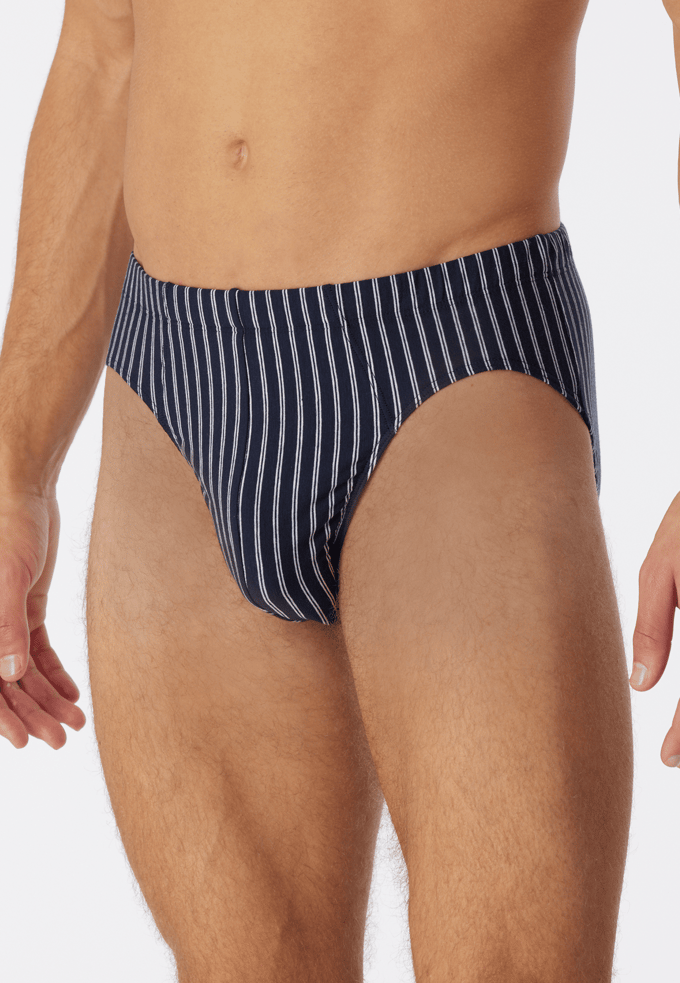 SCHIESSER 95/5 slip (1-pack) - heren supermini biologisch katoen gestreept meerkleurig