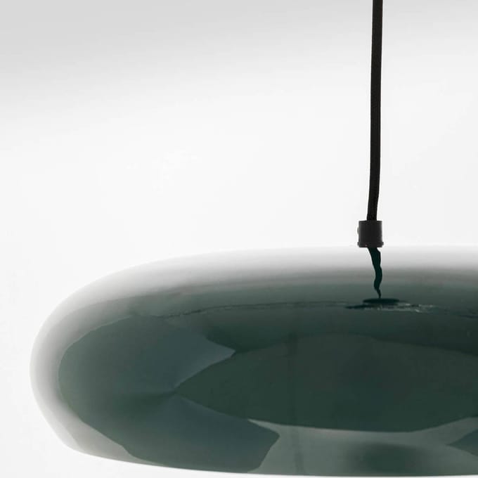 KARE Lia hanglamp, blauw, geëmailleerd staal, 38 cm