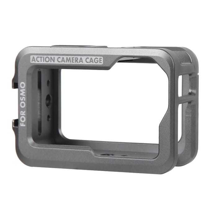 Beschermkooi van aluminiumlegering voor actiecamera, Vlog-uitbreidingsframe voor DJI Osmo Action gray