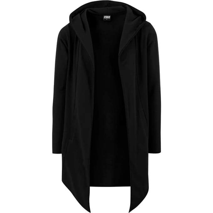 Urban Classics Cardigan - Long Hooded Open Edge Cardigan - S tot 5XL - voor Mannen - charcoal