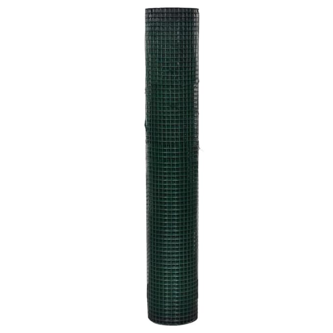 vidaXL Kippengaas 1x25 m gegalvaniseerd staal groen