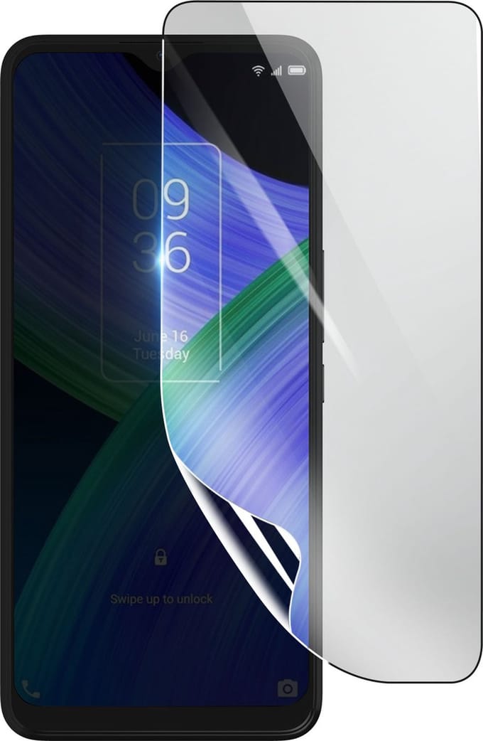 3mk, Geschikt voor TCL 20R 5G, Schokbestendige Hydrogel Screenprotector, Transparant