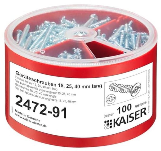 Gereedschapsschroefdoos 100 stuks, Ø 3,2 x 15/25/40 mm, Combi-aandrijving