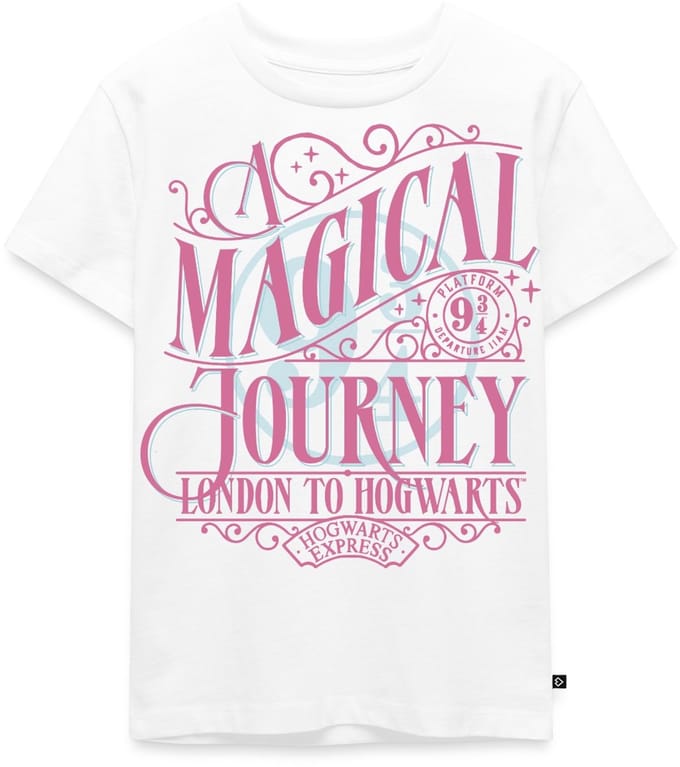 Harry Potter Perron 9 ¾ Ontwerp In Roze & Blauw Premium T Shirt Kinderen