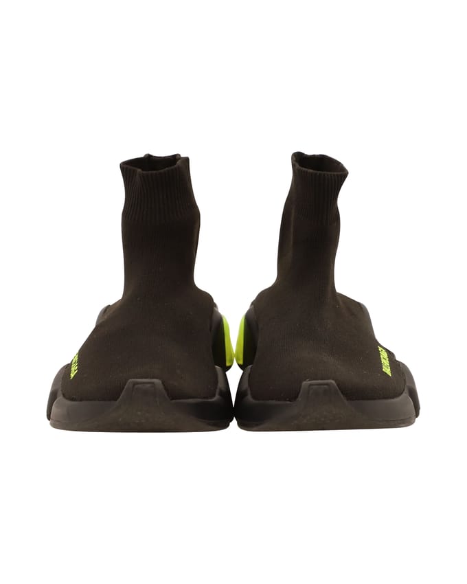 Balenciaga Speed Clear Sole Sneakers in Zwart Polyamide