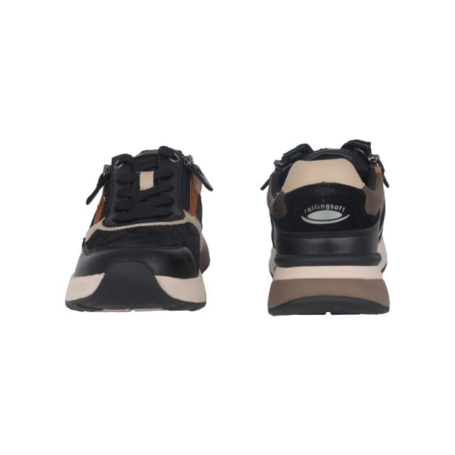 Gabor rollingsoft sensitive 56.847.65 - dames rollende wandelsneaker - Zwart - maat 35 (EU) 2.5 (UK)