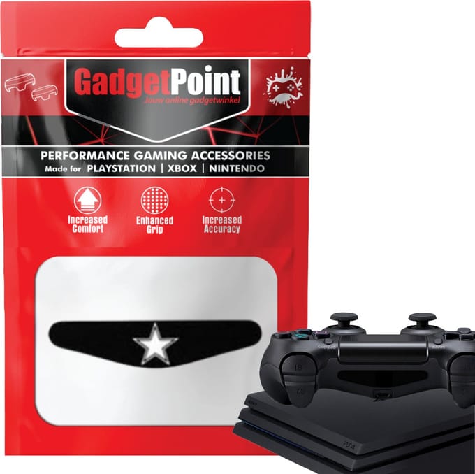 Gadgetpoint - Controller Stickers voor PS4, PlayStation 4 - Performance Gaming Skin - Bescherming Accessoires - Ster