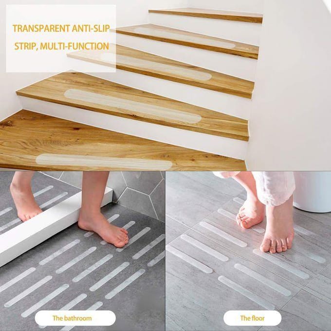 Antislipstickers - 30 Stuks - Transparant - 7,08 x 0,86 inch - PEVA transparant