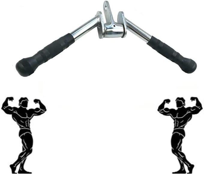 Fitness Bar - Pull-down handgreep - Spieropbouw - 360 graden rotatie - 3000 gram - Zwart