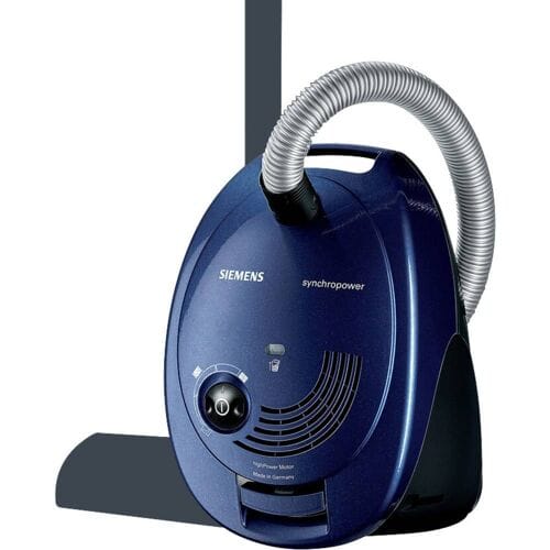 Siemens VS06A111 SynchroPower Stofzuiger met zak – Compact – 600 W – 4L stofzak – Blauw/Zwart