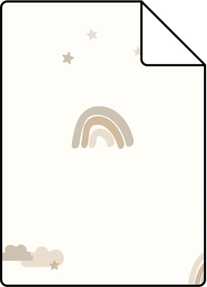 Proefstaal ESTAhome behang unicorns beige - 26.5 x 21 cm - 139539-S