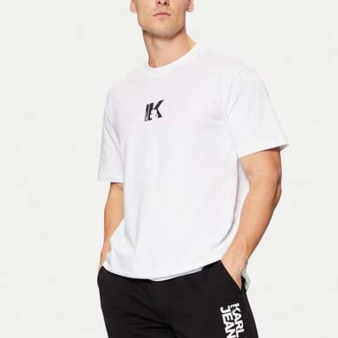 Karl Lagerfeld Jeans A1m17044 T-shirt Met Korte Mouwen Wit M Man