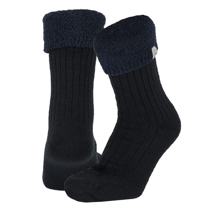 Huissokken Dames - Ultra Soft - One Size - Blauw - Blauw