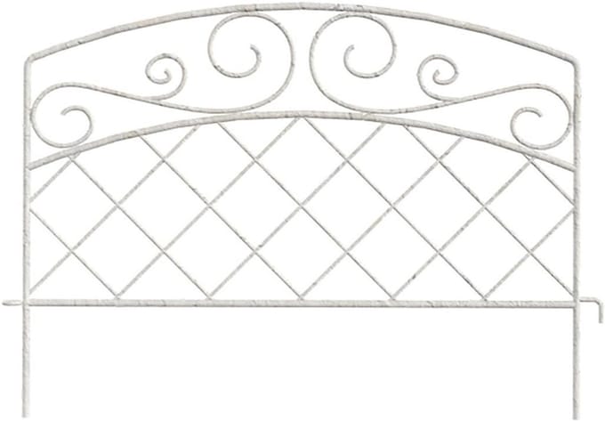 Tuinrand Metaal - Bloembakrand Decoratie - Tuin Decoratie - Scroll Ontwerp - 45x40 cm - Bronskleurig