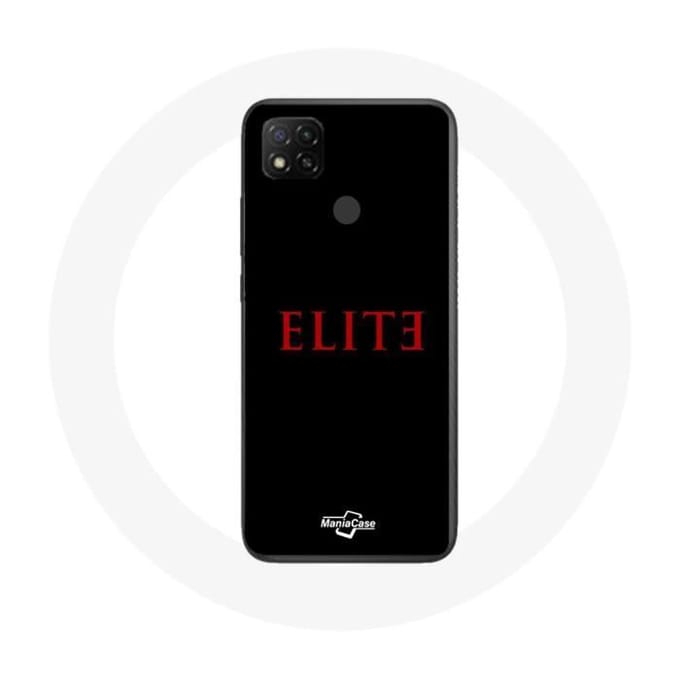 Case voor Xiaomi Redmi 9C Elite seizoen 5 rood logo zwarte achtergrond