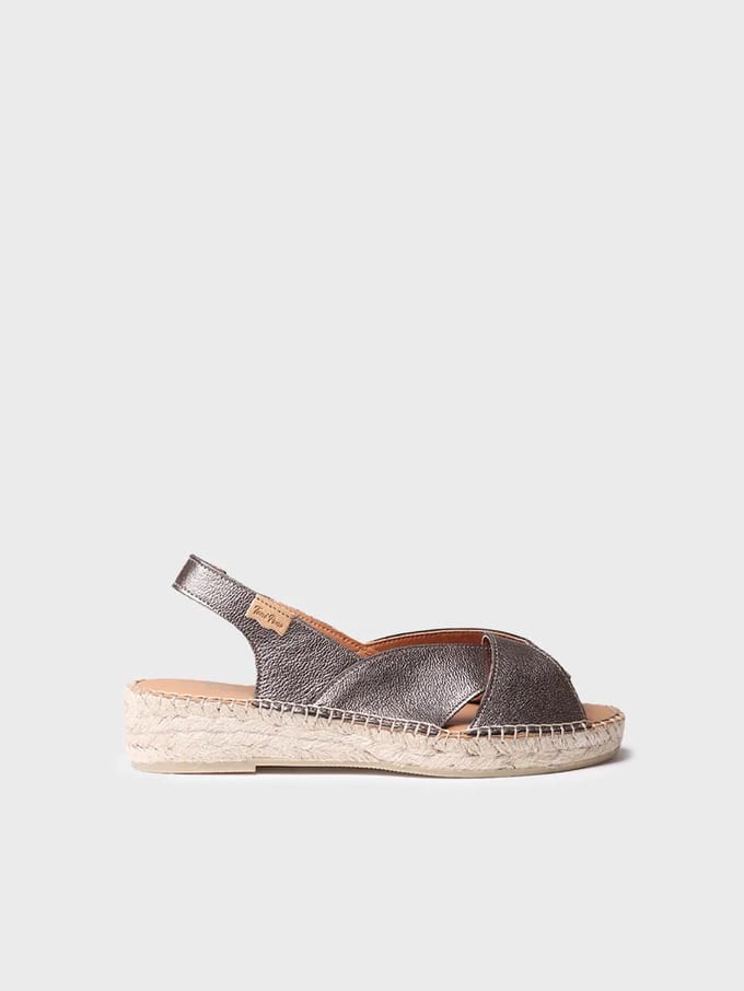 Dames leren espadrille | ENOLA-P