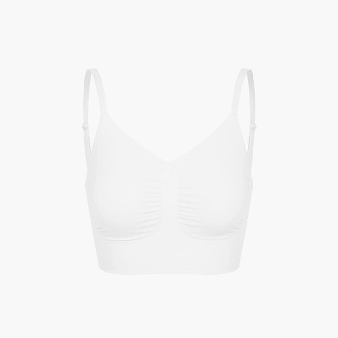 cfab - Comfort Bralette - Wit - M - BH Zonder Beugel Voorgevormd - Ondergoed - Naadlos