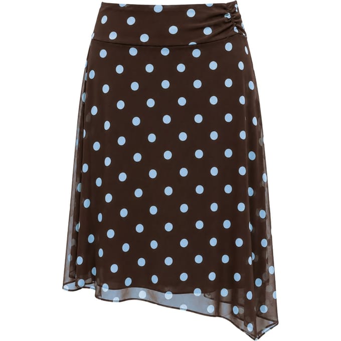 Hoge Taille Pois Tulle Midi Rok