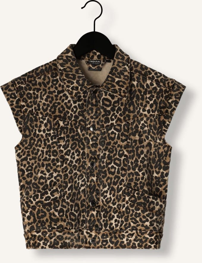 Indian Blue Jeans Vest Leopard Blazers Meisjes - Bruin - Maat 164