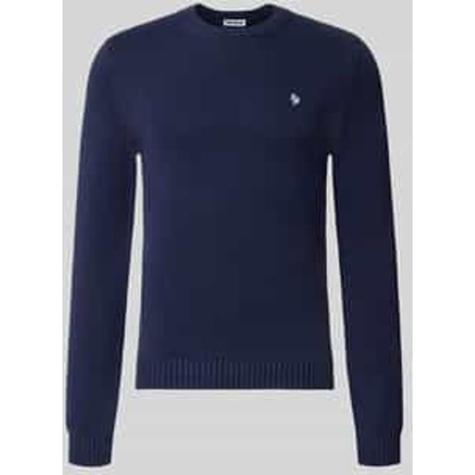 Gebreide pullover met geribde boorden