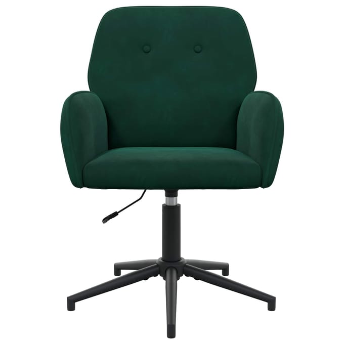 vidaXL - Draaistoel - 54 - x - 55 - x - 90 - cm - Donkergroen - fluweel