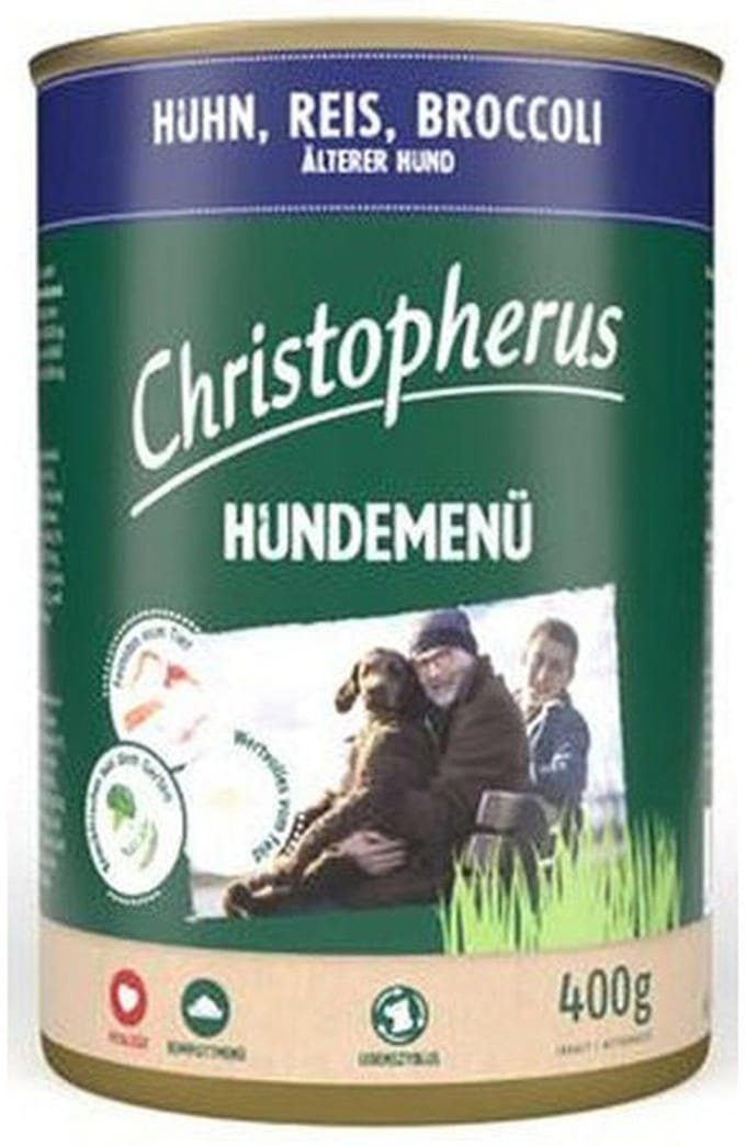 Christopherus hondenmenu senior 6x400g - kip, rijst, broccoli