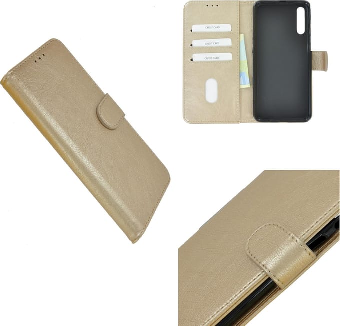 Pearlycase Hoes Wallet Book Case Goud Geschikt voor Samsung Galaxy Note 10