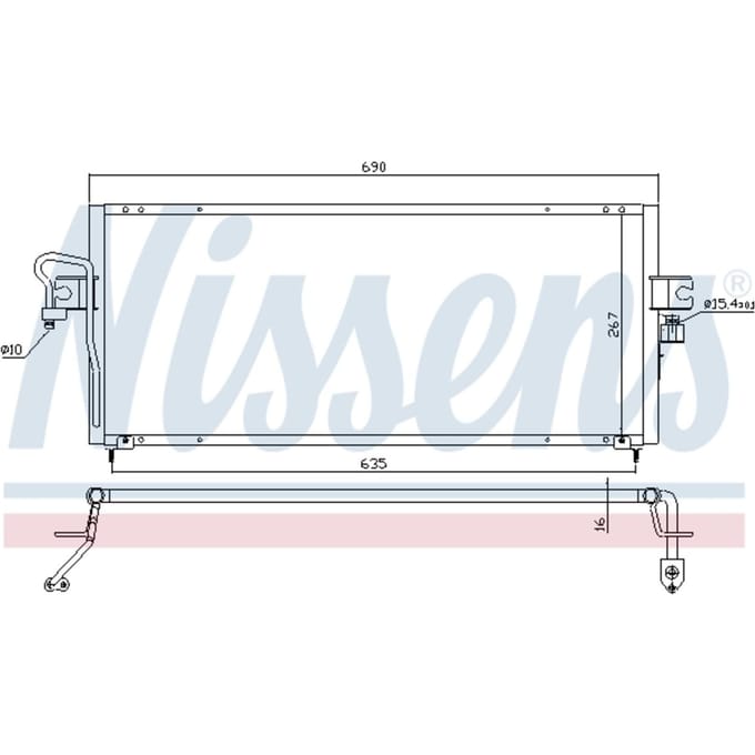 Condensator, airconditioning NISSENS 94494