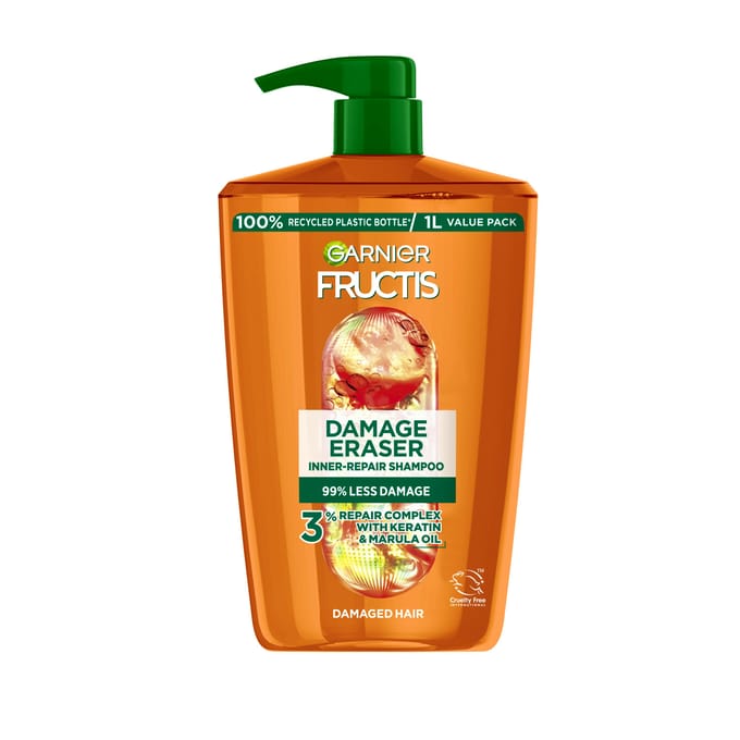 Garnier Fructis Damage Eraser Shampoo For Damaged Hair 1000 ml