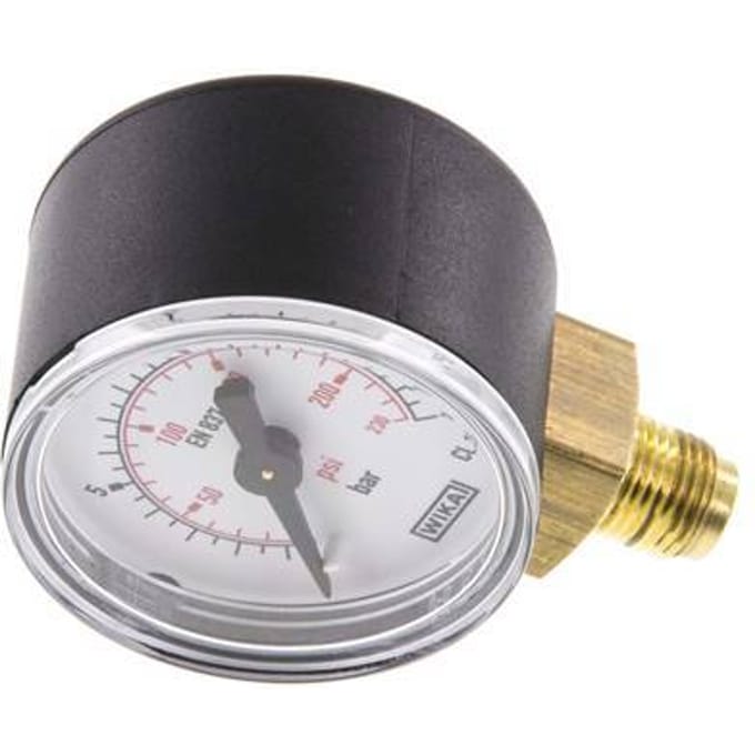 0..16 Bar Manometer Onderaansluiting Kunststof/Messing 40 mm Klasse 2.5