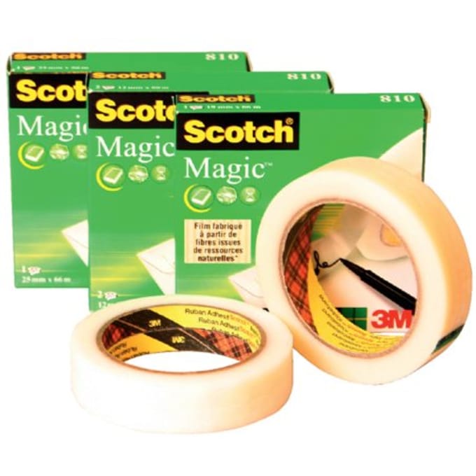 Plakband Scotch Magic 810 12mmx33m onzichtbaar mat