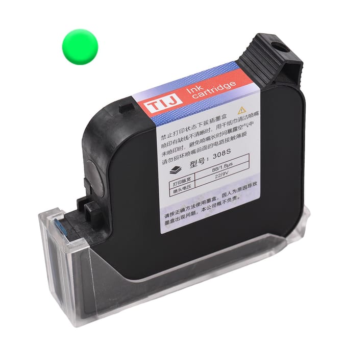 308S Inktpatroon Vervanging Sneldrogend 45ml voor M20 T50 Handheld Inkjetprinter(Zwart) groen