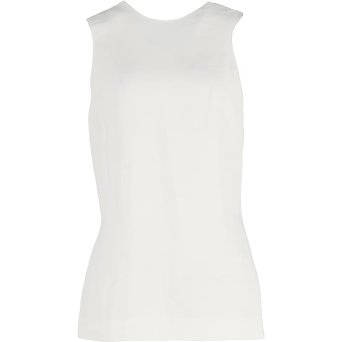 Khaite top met gekruiste rug in crèmekleurige viscose