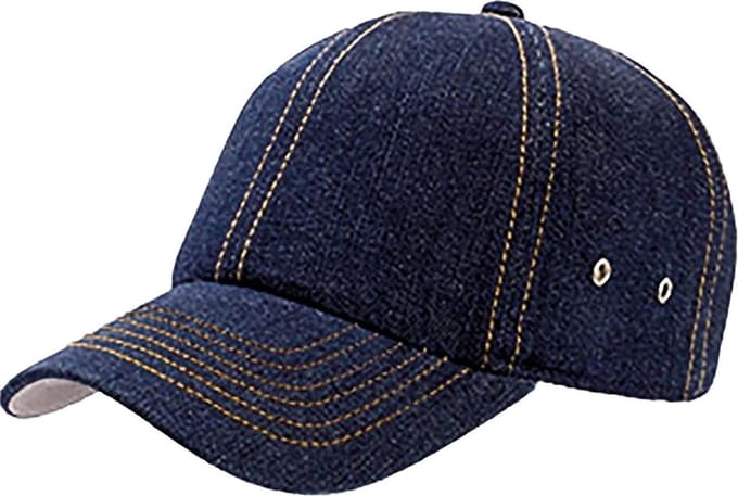 Atlantis Actie 6 Paneel Chino Baseball Cap (Denim)
