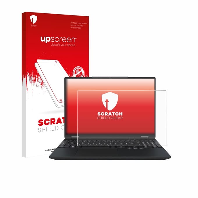 upscreen - Screenprotector voor Tuxedo InfinityBook Max 15 Gen 10 - Folie Beschermfolie transparant