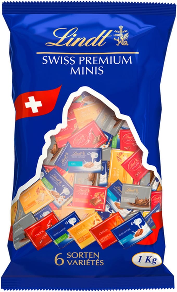 Lindt Napolitains chocolade - minis met 6 smaken - 1000 gram